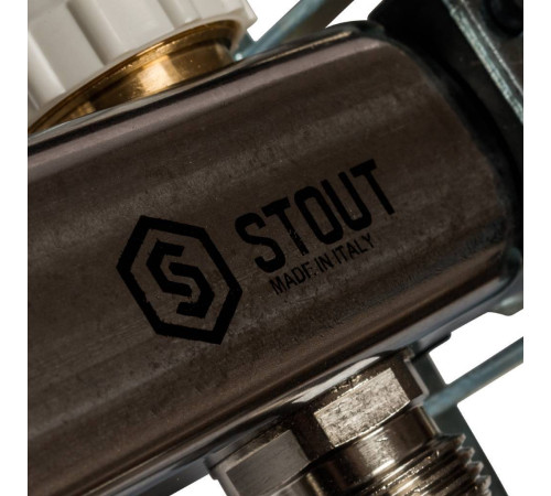 Коллекторная группа из нержавеющей стали STOUT без расходомеров 6 выходов SMS 0912 000006