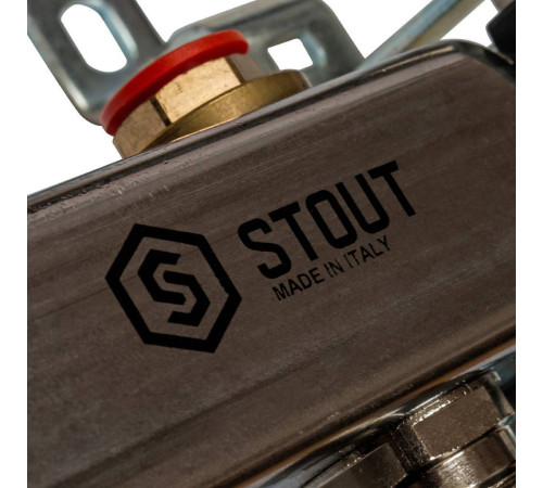 Коллекторная группа из нержавеющей стали STOUT без расходомеров 7 выходов SMS 0912 000007