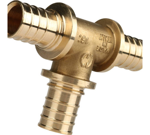 Тройник аксиальный STOUT равнопроходный для труб из PEX 25x25x25 мм SFA-0013-000025