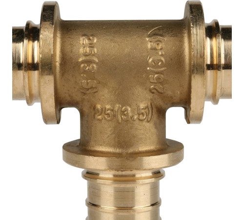 Тройник аксиальный STOUT равнопроходный для труб из PEX 25x25x25 мм SFA-0013-000025