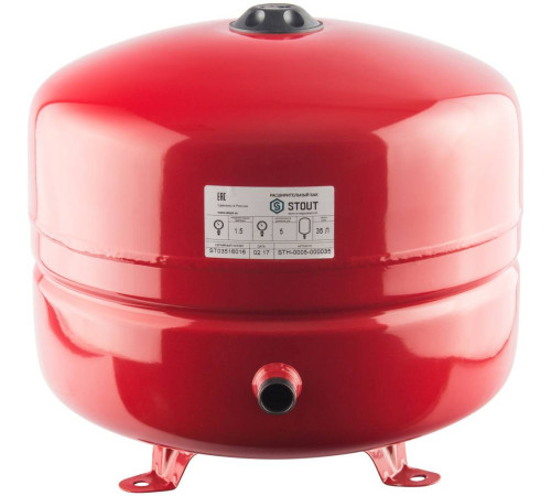 Расширительный бак STOUT STH-0005 для отопления 35 л красный STH-0005-000035