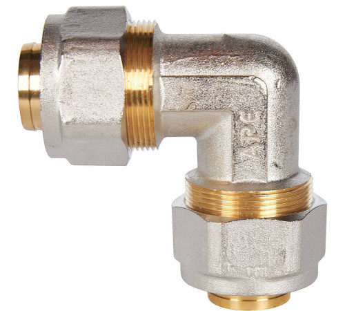 Угольник STOUT 90° 32х32 мм для металлопластиковых труб винтовой SFS-0003-003232
