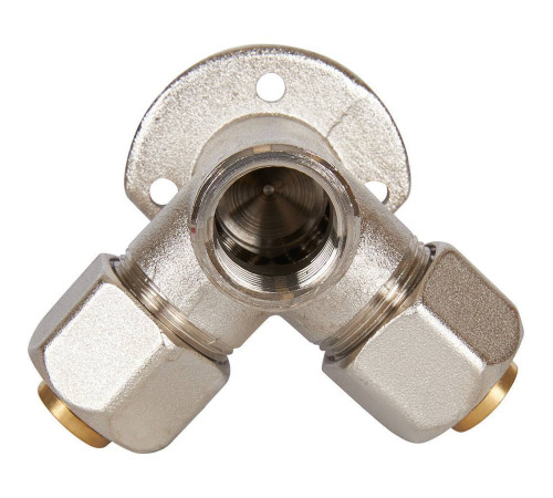 Тройник настенный STOUT для металлопластиковых труб винтовой 1/2x20 мм SFS-0014-001220