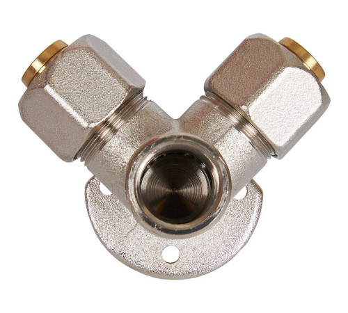 Тройник настенный STOUT для металлопластиковых труб винтовой 1/2x20 мм SFS-0014-001220