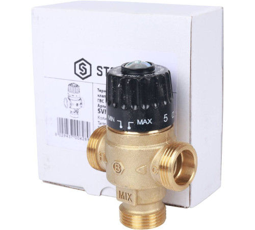 Термостатический смесительный клапан STOUT 3/4 НР 30-65 °C Kvs 2.3 SVM-0125-236520