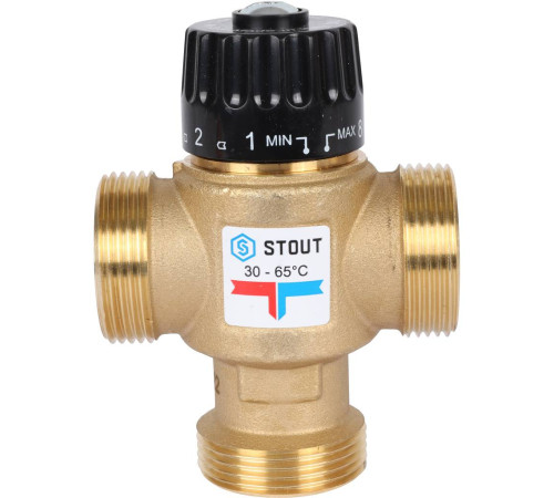 Клапан термостатический смесительный STOUT 1 1/4 НР 30-65 °C Kvs 3.5 SVM-0125-356532
