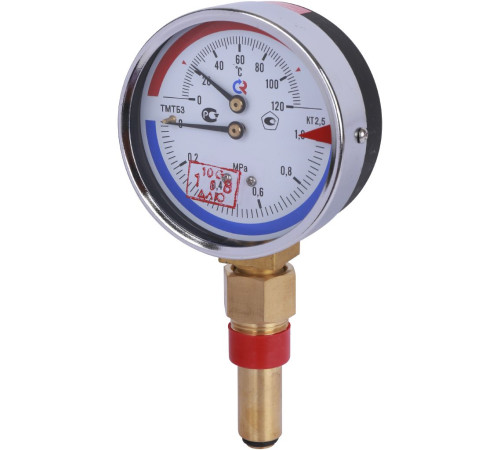 Термоманометр РОСМА ТМТБ-31Р.1 80 мм 1.0 МПа 120 °C G1/2 радиальный 00000002331