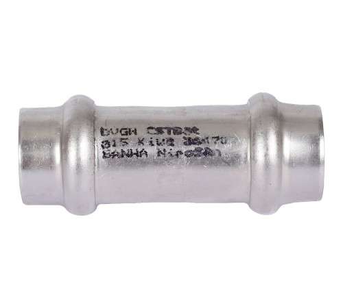 Муфта двойная пресс Sanha NiroSan 9270 нержавеющая сталь 15 мм 6927015