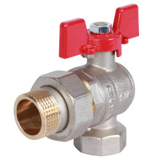 Кран шаровой ROMMER угловой с американкой 3/4 ВР/НР бабочка RBV-0006-0610220