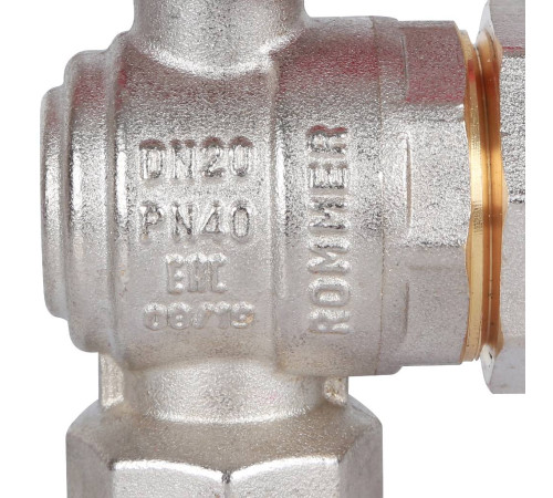 Кран шаровой ROMMER угловой с американкой 3/4 ВР/НР бабочка RBV-0006-0610220