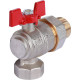 Кран шаровой ROMMER угловой с американкой ВР/НР ручка бабочка 1 RBV-0006-0610225