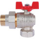 Кран шаровой ROMMER угловой с американкой ВР/НР ручка бабочка 1 RBV-0006-0610225