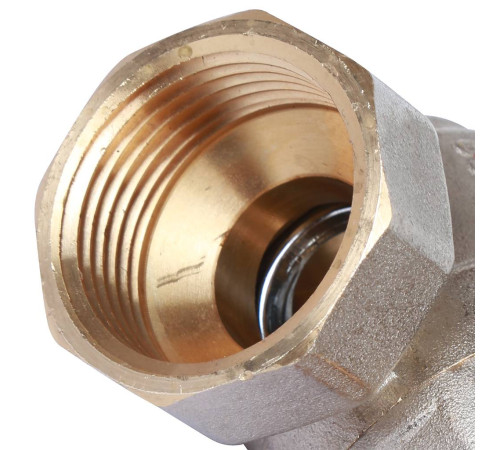 Кран шаровой ROMMER угловой с американкой ВР/НР ручка бабочка 1 RBV-0006-0610225