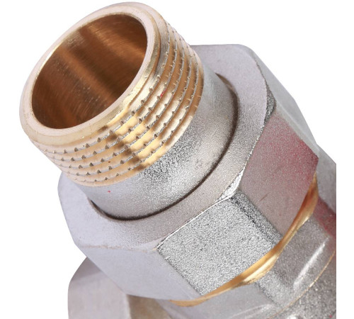 Кран шаровой ROMMER угловой с американкой ВР/НР ручка бабочка 1 RBV-0006-0610225