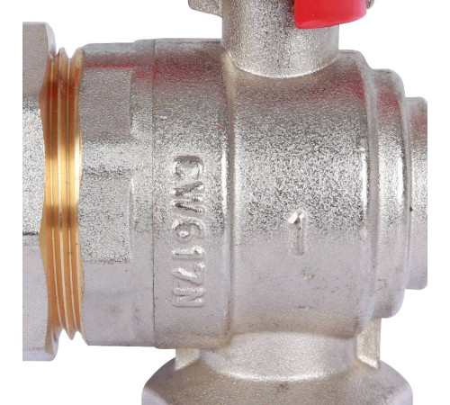 Кран шаровой ROMMER угловой с американкой ВР/НР ручка бабочка 1 RBV-0006-0610225
