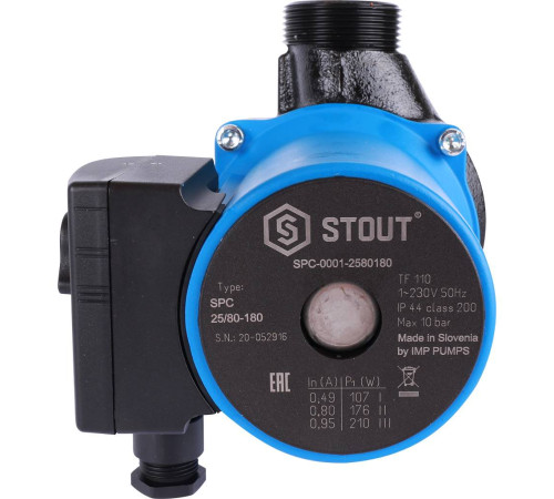 Насос циркуляционный STOUT 25/80-180 SPC-0001-2580180