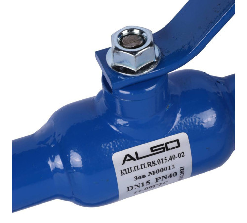 Кран шаровой ALSO КШПП RS Ду 15 Ру 4.0 МПа сталь 09Г2С полнопроходной муфтовый КШ.П.П.RS.015.40-02