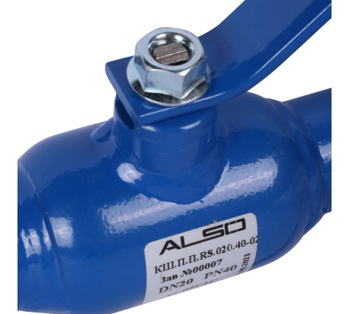 Кран шаровой ALSO КШПП RS Ду 20 Ру 4.0 МПа сталь 09Г2С полнопроходной муфтовый КШ.П.П.RS.020.40-02