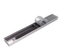 Конвектор внутрипольный ROMMER RCN 80х260х1000 мм с роликовой решеткой анодированный алюминий RCN2-1000-0826100