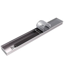 Конвектор внутрипольный ROMMER RCN 80х260х1000 мм с роликовой решеткой анодированный алюминий RCN2-1000-0826100