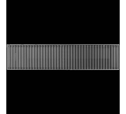 Конвектор внутрипольный ROMMER RCN 80х260х1200 мм с роликовой решеткой анодированный алюминий RCN2-1000-0826120