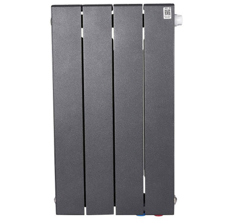 Радиатор биметаллический RIFAR SUPReMO VENTIL 500 SVR 4 секции нижнее правое подключение Антрацит 4RS50.VR-4-AN