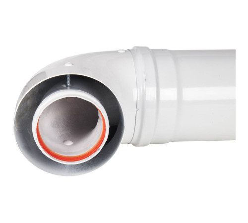 Комплект коаксиальный Mizudo Антилед 60/100 мм L850 с хомутом 01.01.100.100