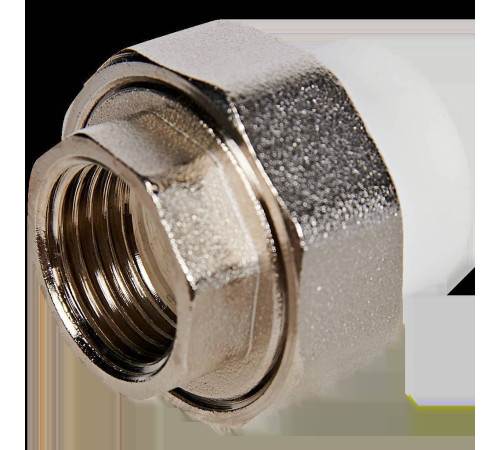 Муфта комбинированная разъемная Pro Aqua PP-R 20x1 ВР белая PA20011