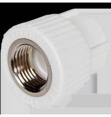 Муфта комбинированная Pro Aqua PPR ВР 20х1/2 белая PA22008P