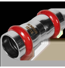 Муфта равнопроходная ROMMER из нержавеющей стали пресс 18 мм RSS-0017-000018