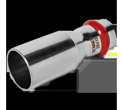 Муфта переходная ниппель-раструб ROMMER из нержавеющей стали пресс 28х18 мм RSS-0020-002818