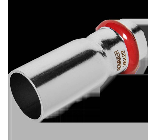 Муфта переходная ниппель-раструб ROMMER из нержавеющей стали пресс 28х22 мм RSS-0020-002822