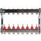 Коллекторная группа из нержавеющей стали с расходомерами ROMMER 8 выходов RMS-1200-000008