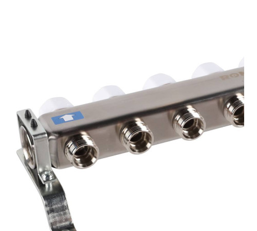 Коллекторная группа из нержавеющей стали с расходомерами ROMMER 8 выходов RMS-1200-000008