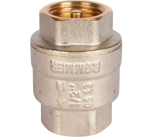 Клапан обратный пружинный муфтовый ROMMER 1/2 с металлическим седлом RVC-0001-000015
