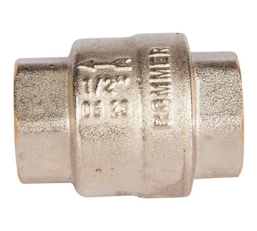 Клапан обратный пружинный муфтовый ROMMER 1/2 с металлическим седлом RVC-0001-000015