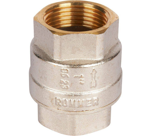 Клапан обратный пружинный муфтовый ROMMER 1 с металлическим седлом RVC-0001-000025