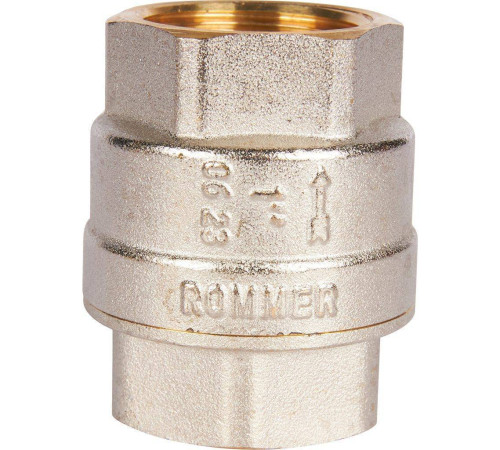 Клапан обратный пружинный муфтовый ROMMER 1 с металлическим седлом RVC-0001-000025