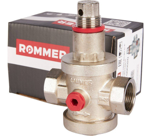 Редуктор давления ROMMER PN25 3/4 ВР/ВР с выходом под манометр RVS-0008-000020