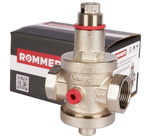 Редуктор давления ROMMER PN25 1 вн/вн с выходом под манометр RVS-0008-000025