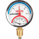 Термоманометр радиальный ROMMER 80 мм 1/2 4 бар с запорным клапаном RIM-0006-800415