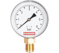 Манометр радиальный ROMMER 80 мм 1/2 6 бар RIM-0010-800615