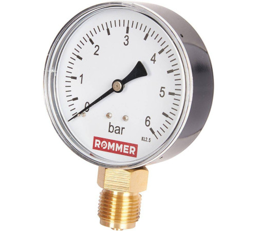 Манометр радиальный ROMMER 80 мм 1/2 6 бар RIM-0010-800615
