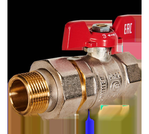 Кран шаровой с американкой ROMMER 3/4 ВР/НР ручка бабочка RBV-0005-2510220