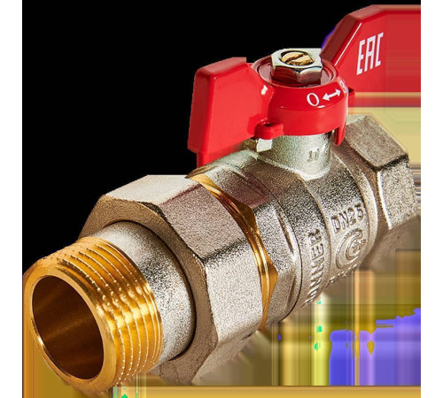 Кран шаровой с американкой ROMMER 1 ВР/НР ручка бабочка RBV-0005-2510225