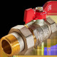 Кран шаровой с американкой ROMMER 1 ВР/НР ручка бабочка RBV-0005-2510225