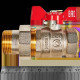 Кран шаровой с американкой ROMMER 1 ВР/НР ручка бабочка RBV-0005-2510225