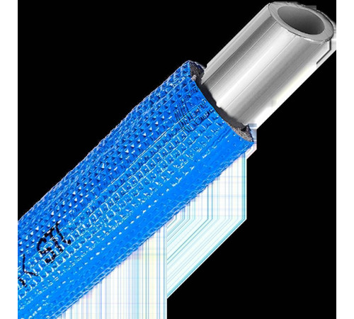Труба из сшитого полиэтилена STOUT PEX-a 20x2.8 мм в синей теплоизоляции бухта 100 м SPI-0004-002028