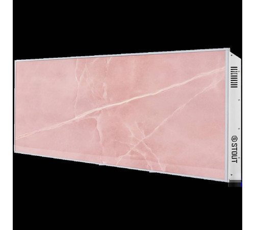 Отопительная панель STOUT ROSE STONE SCT 120х60 см розовый гранит / серый корпус SCT-00RG-012060