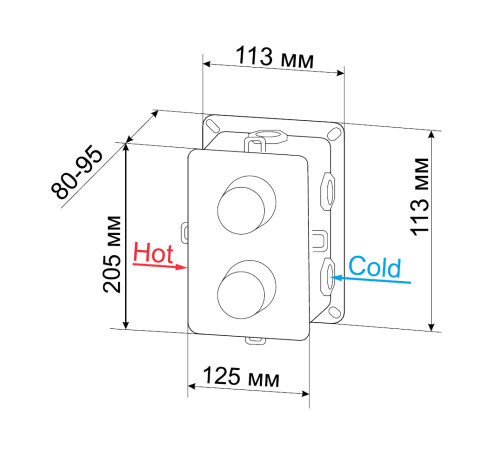 Смеситель встраиваемый RGW SP-43 21140543-31